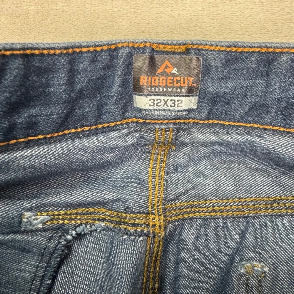 Ridgecut Carpenter Jeans Mens 32x32 Blue Straight Utility Workwear Loose
